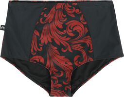 High Waist Bikini Bottoms with Ornaments, Black Premium by EMP, Dół bikini