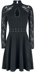 Turn Up Lace Dress, Gothicana by EMP, Sukienka Medium