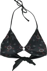 Bikini Top With Celtic Prints, Black Premium by EMP, Góra bikini