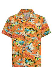 Lake Garda Tropical Hawaiian Style Shirt, King Kerosin, Koszula z krótkim rękawem