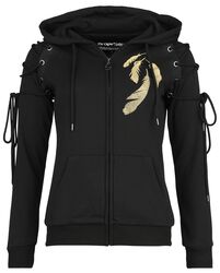 Gothicana X The Crow hoodie jacket, Gothicana by EMP, Bluza z kapturem rozpinana