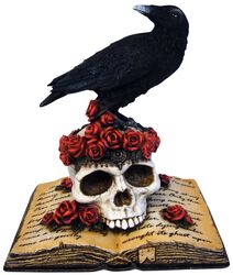 Heartaches Reflection - Crow on Skull, Nemesis Now, Statua
