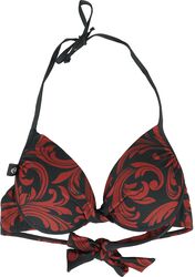 Bikini Top With Ornaments, Black Premium by EMP, Góra bikini