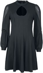 Dress with heart neckline, Black Premium by EMP, Sukienka krótka