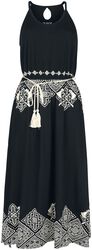 Long Dress with Celtic Adornment, Black Premium by EMP, Sukienka długa