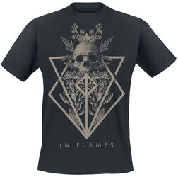 Skull, In Flames, T-Shirt