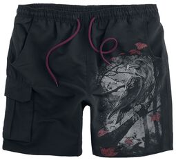 Swim Shorts With Print, Black Premium by EMP, Kąpielówki