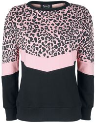 Sweatshirt with Leopard Print, RED by EMP, Bluza