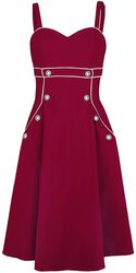 Claudia Red Seaside Dress, Voodoo Vixen, Sukienka Medium
