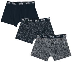 Boxer shorts - Set of 3 with rune prints, Black Premium by EMP, Bokserki