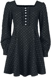 Short dress with floral border, Black Premium by EMP, Sukienka krótka