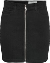 NMKleo HW denim skirt with zip VI455BL, Noisy May, Spódnica krótka