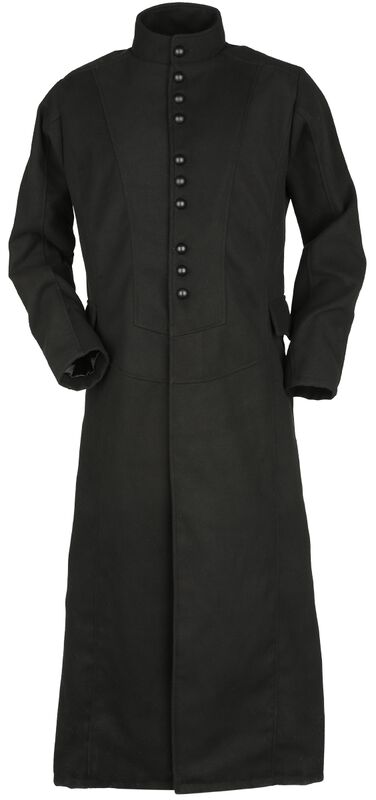 Coat with half button placket