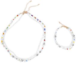 Various pearl layering necklace and anklet set, Urban Classics, Naszyjnik
