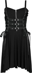 Short Dress With Lacing and Straps, Gothicana by EMP, Sukienka Medium