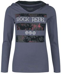 Hooded long-sleeved top, Rock Rebel by EMP, Longsleeve