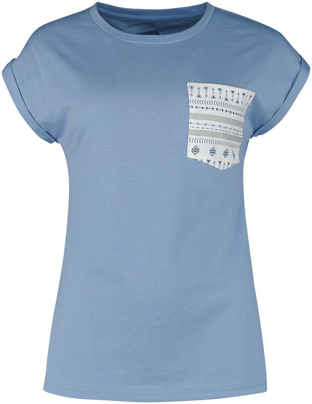 T-shirt with chest pocket and graphic print