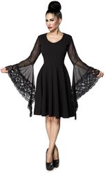Gothic Dress with Trumpet Sleeves, Ocultica, Sukienka Medium