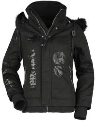 Winter jacket With shiny prints, Rock Rebel by EMP, Kurtka zimowa