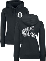 Nevermore - Logo, Wednesday, Bluza z kapturem rozpinana
