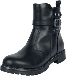 Boots with studs and buckles, Black Premium by EMP, Buty motocyklowe