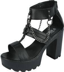 High Heels With Chains And Rivets, Gothicana by EMP, Wysokie obcasy
