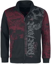 Sweatshirt jacket with Rock Rebel prints, Rock Rebel by EMP, Bluza