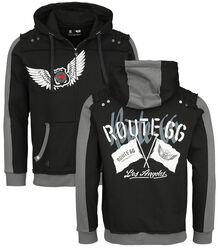 Rock Rebel X Route 66 - Hoody Jacket, Rock Rebel by EMP, Bluza z kapturem rozpinana