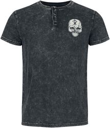 Pyjamas with skull and heart print, Black Premium by EMP, T-Shirt
