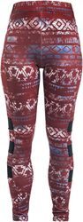 Leggings with Aztec print, RED by EMP, Legginsy