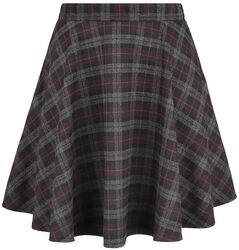 Rock Check Flared Skirt, Banned Retro, Spódnica krótka