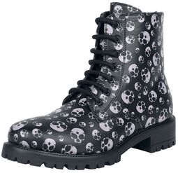 Boots with all-over skull print, Full Volume by EMP, Buty