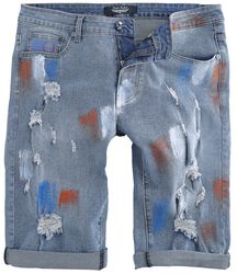 Shorts with distressed effects, Rock Rebel by EMP, Krótkie spodenki