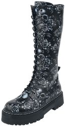 Boots with Skull Print, Black Premium by EMP, Buty