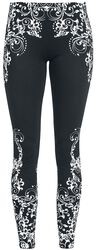 Black leggings with detailed print, Black Premium by EMP, Legginsy