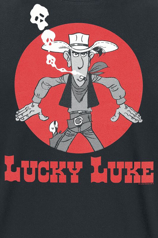 T-shirt Lucky Luke Daisy Town 100% Coton - Noir - Taille L