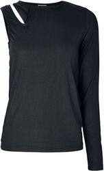 NMBUSTER L/S ONE-SHOULDER TOP JRS BG, Noisy May, Longsleeve