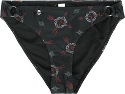 Bikini Bottoms With Celtic Prints, Black Premium by EMP, Dół bikini