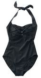 Halterneck Swimsuit With Skirt, Black Premium by EMP, Kostium kąpielowy