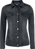 Rivet Jeans Jacket, Black Premium by EMP, Kurtka przejściowa