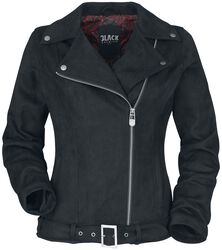 Faux suede leather jacket, Black Premium by EMP, Kurtka z ekoskóry