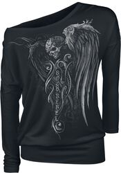 Long-Sleeve Shirt with Skull Print