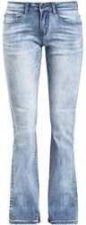 Grace - Light-Blue Jeans with Wash and Turn-Up, Black Premium by EMP, Jeansy