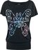 T-Shirt with Colourful Barbed Wire Butterfly