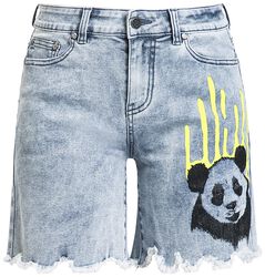 Shorts with Panda Bear Print, RED by EMP, Krótkie spodenki