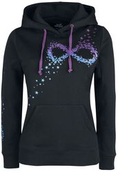 Black Hoodie with Infinity Symbol Made From Stars, Full Volume by EMP, Bluza z kapturem