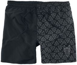 Swim Shorts With Celtic Print, Black Premium by EMP, Kąpielówki