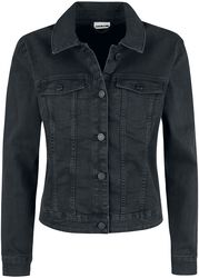 Debra Black Wash Denim Jacket, Noisy May, Kurtka jeansowa