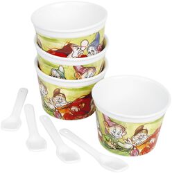 The Seven Dwarves - Set of four ice cream cups with teaspoons, Królewna Śnieżka, Tace