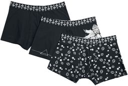 Set of three pairs of boxers with prints, Gothicana by EMP, Zestaw bokserek